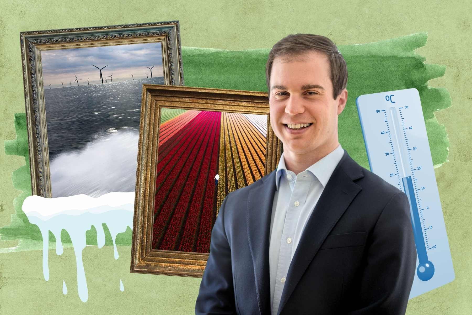 Victor Carstenius, EKN, med bilder på bolagen som beviljats stöd. Grafik: Diana Demin/Impact Loop.