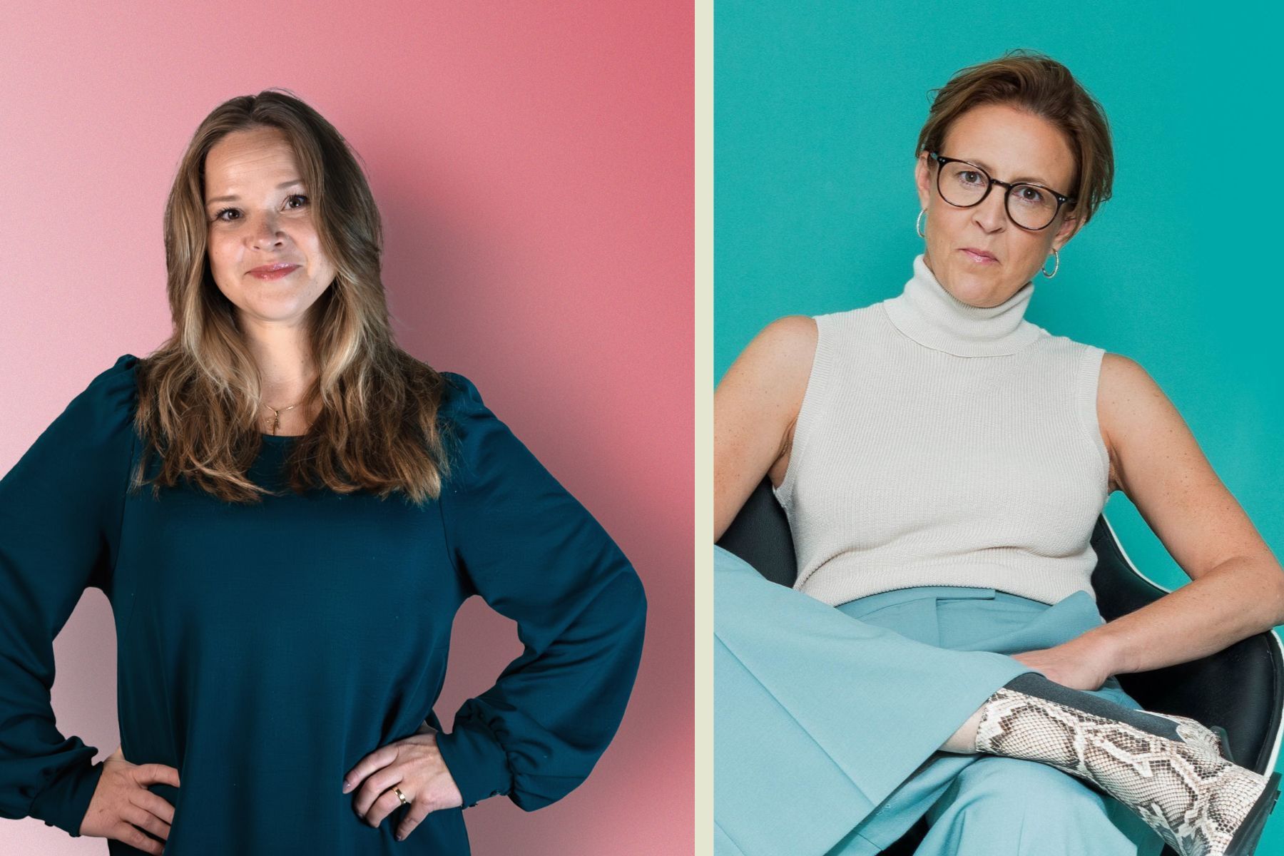 Anja Bexelius och Tove Nilstun på Emission Twin. Foto: pressbild / Elisa Sanvito