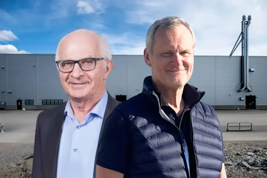 Bo Normark, energiexpert och Carl-Magnus Norden, grundare av Decade. Foto: TT och pressbilder.