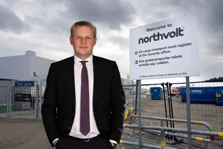 Jonas Premfors sköter försäljningen av Northvolt Expansion. Foto: TT/Pressbild (montage).