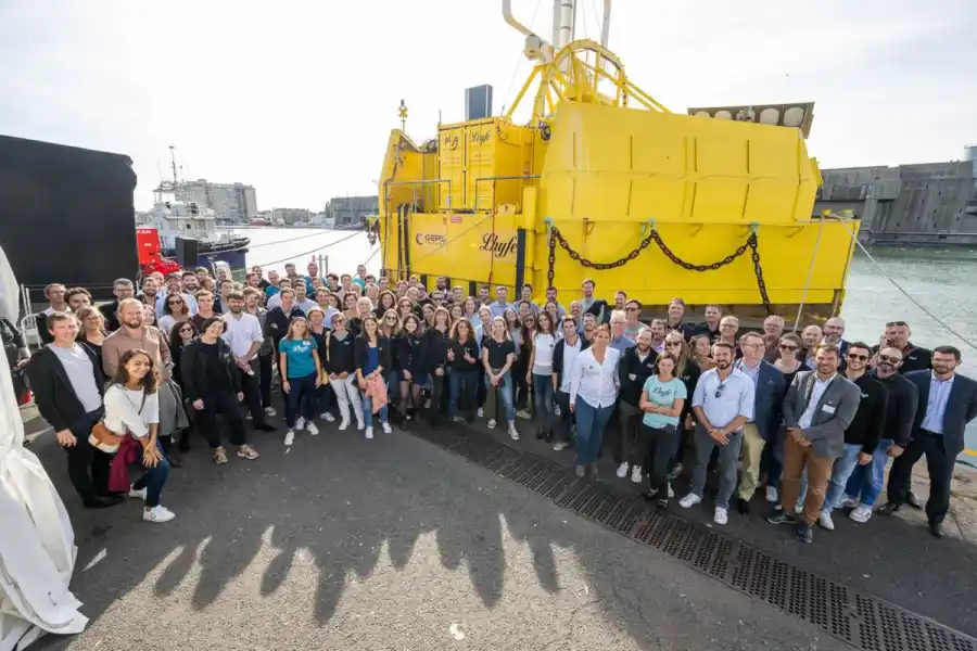 Some members of the team at French firm Lhyfe, which employs 199 staff. Photo: Press.