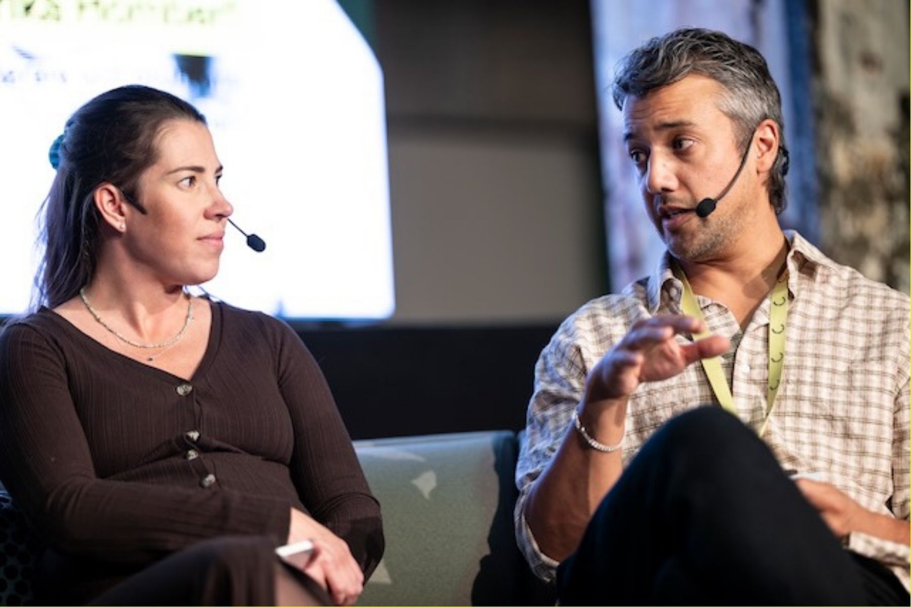 Erika Hombert och Amit Paul på Impact Loop event BUILD. Foto: Jonas Borg.