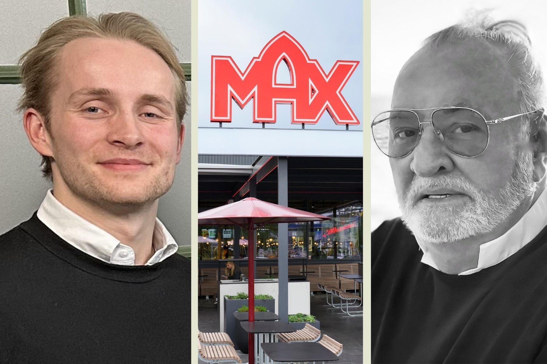 Wilhelm Bergfors och hans pappa Curt Bergfors som grundat Max. Foto: Pressbilder / TT.