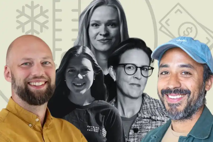 Jonatan Tops och Manolo Obaya på Connect, samt grundarna Sofie Allert, Sara Nozkova och Tove Nilstun. Foto: Pressbilder.