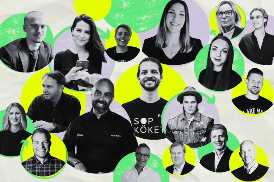 Några av entreprenörerna bakom bolagen i vår genomgång. Foto: pressbilder och grafik av Diana Demin, Impact Loop.