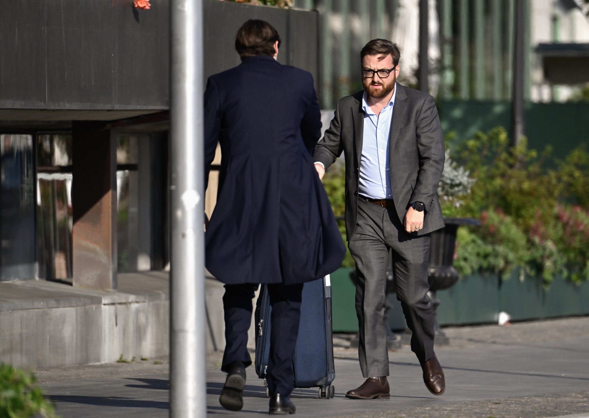 Brian Schimpf, vd för Anduril, på besök i Stockholm. Foto: TT.