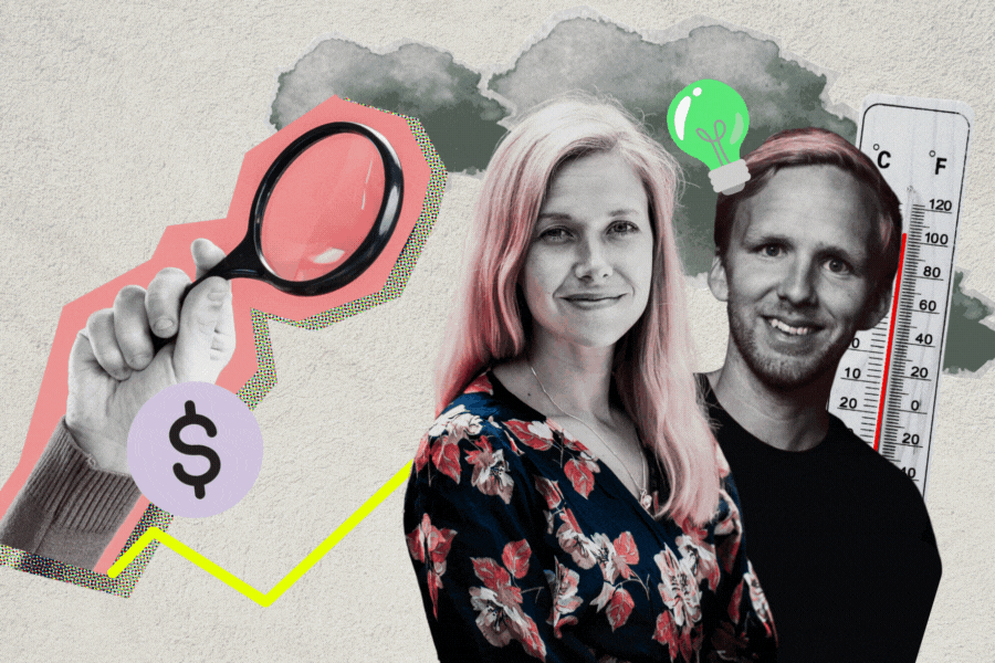 Heidi Lindvall, Pale Blue Dot, och Fabian Erici, Norrsken VC. Collage av Impact Loop.