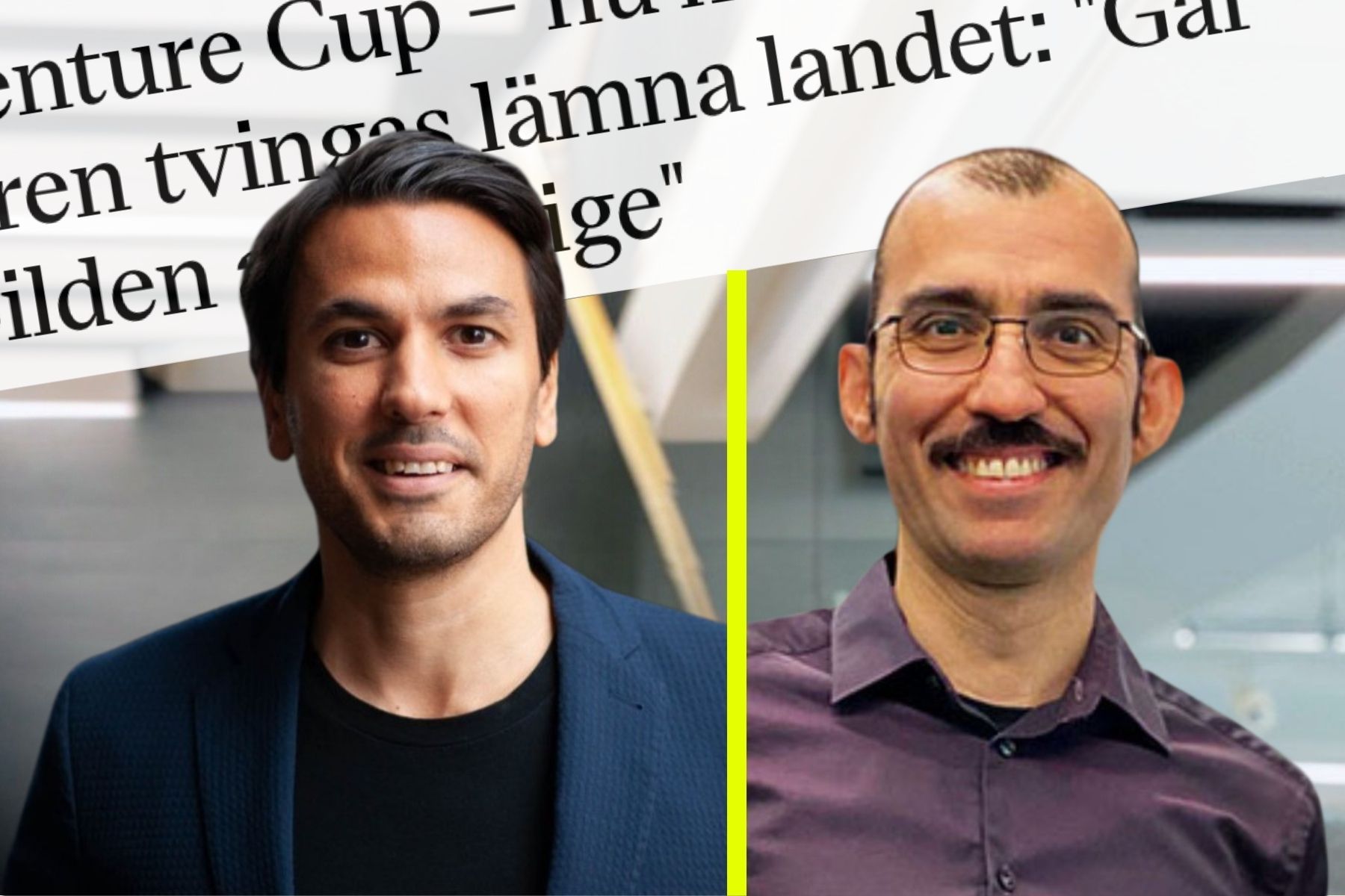 Omid Ekhlasi och Kewmars Kazemzadeh. Foto: pressbilder.