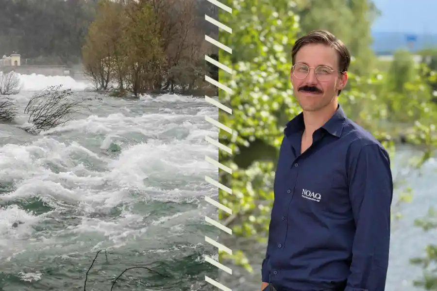 Douglas Hellström, försäljningsansvarig på Noaq. Foto: Pressbild. Collage: Impact Loop.