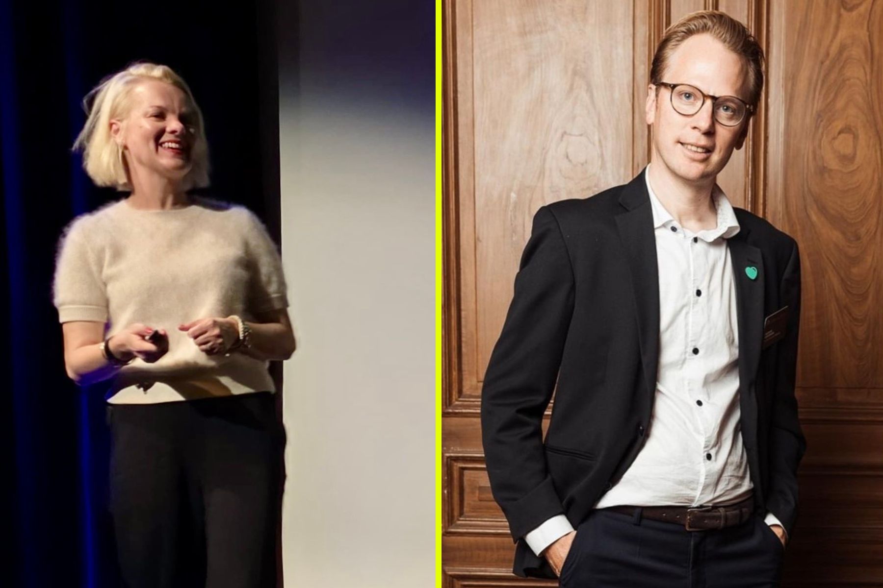 Anna Zeiter, ny vd för W, och Ingmar Rentzhog, investerare och grundare. Foto: pressbilder.