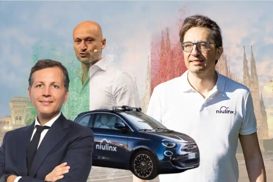 From left: Alessandro Scortecci (CDP), Patrick Oungre (A2A Life Ventures), Luca Foresti (Niulinx). Credit: Press photos/Impact Loop design