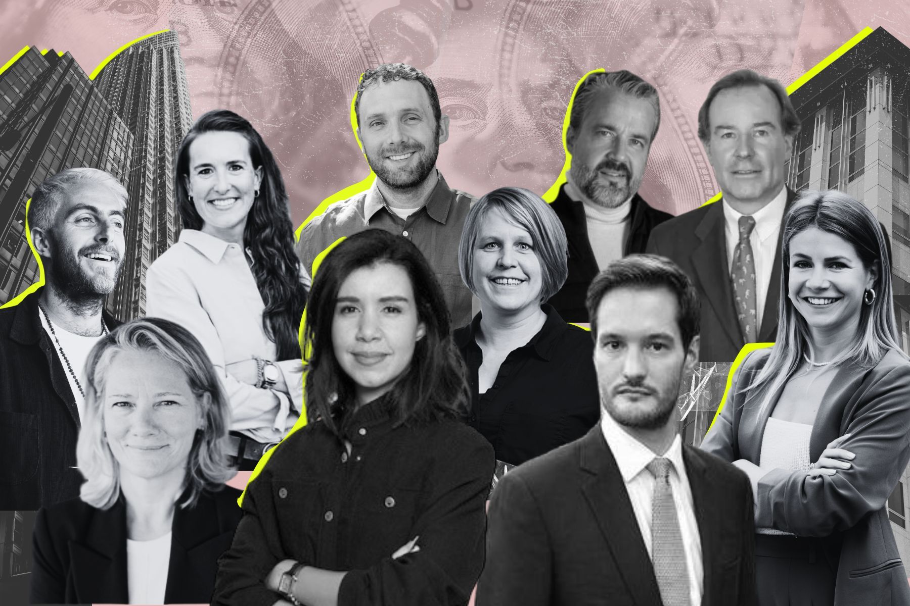 Some of the family office managers mentioned in this article. Full names below. Credit: Press photos/Impact Loop design