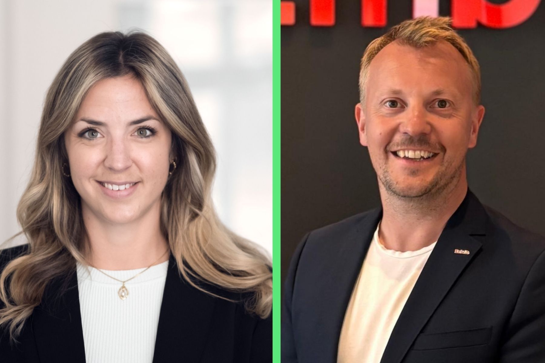Sara Rasmussen, försäljningschef på Utility Cloud och Magnus Chöler, försäljningschef på Embriq. Pressbild.