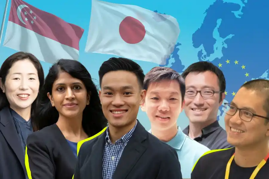 Satoko Murata, Neha Poddar, Jonathan Tam, Adrian Ho, Tien Nguyen och Masaki Yano. Pressbilder (montage).