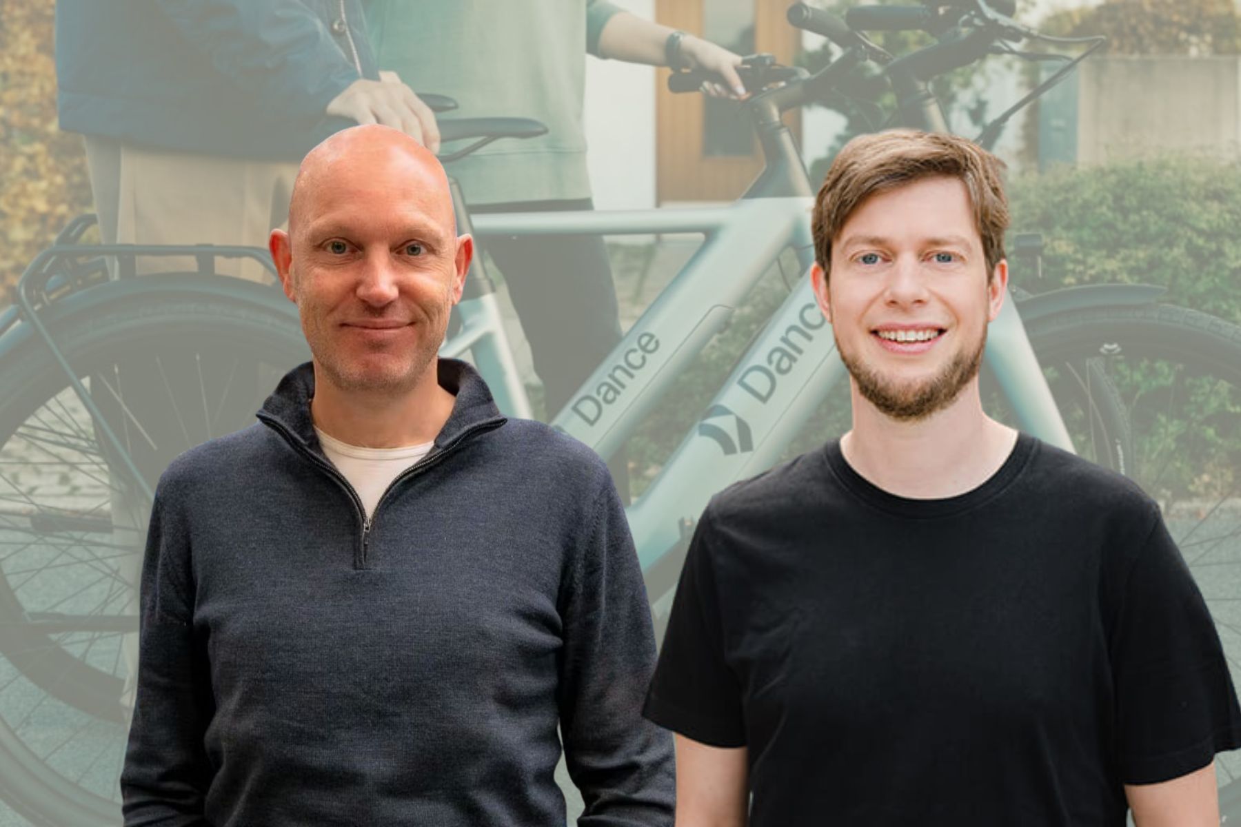 Marc de Vries, CEO of Swapfiets (left) and Christian Springub, co-founder and CEO of Dance. Press photos/Impact Loop design