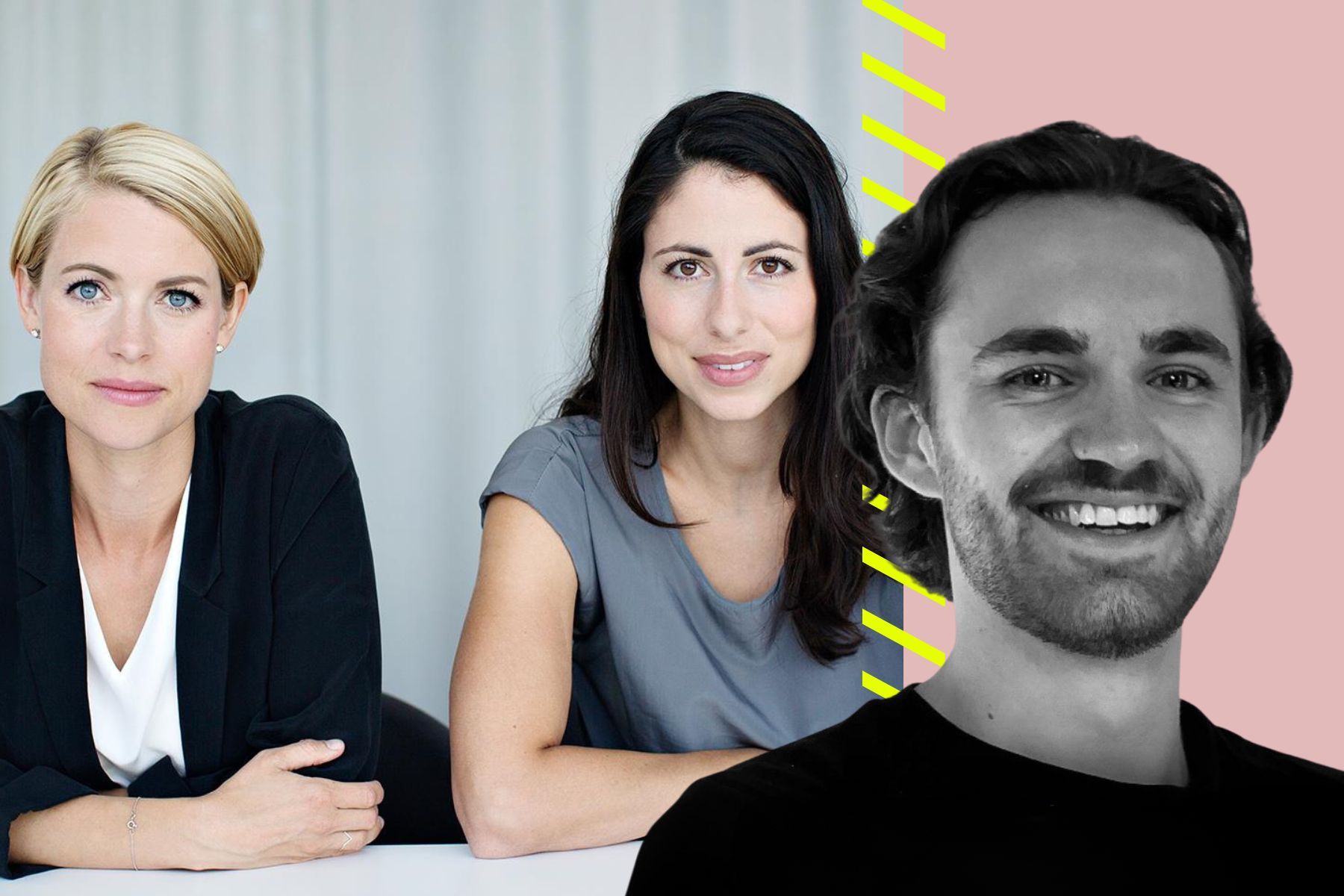 Sara Wimmercranz, Susanne Najafi och Max Larsson. Foto: pressbilder.