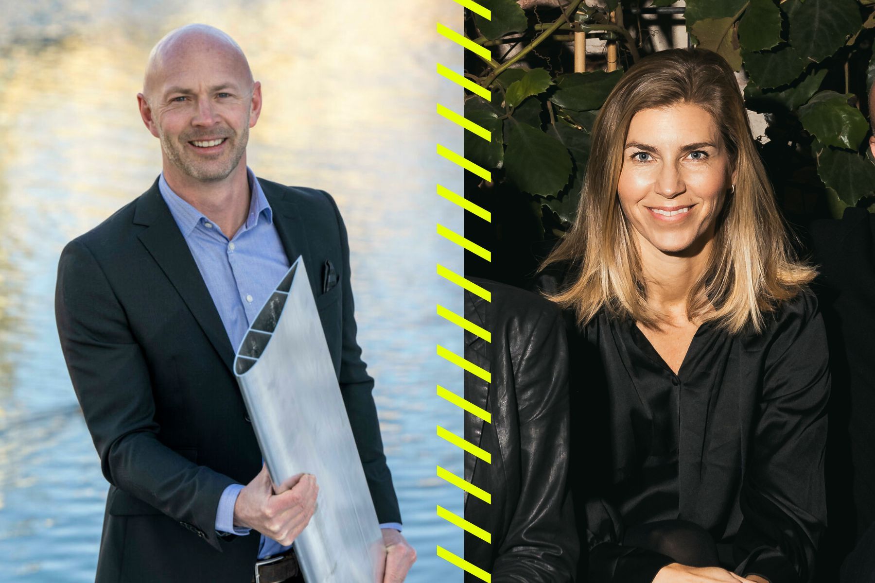 Niklas Boman, vd på Sea Pattern och Anna Fredrixon, partner på Norrsken Launcher. Foto: Pressbilder.