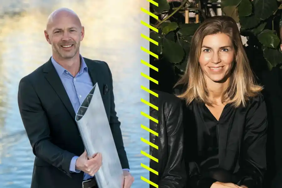 Niklas Boman, vd på Sea Pattern och Anna Fredrixon, partner på Norrsken Launcher. Foto: Pressbilder.