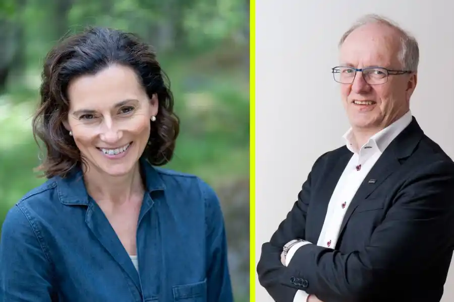 Aleksandra Holmlund, vd för Qarlbo Biodiversity och Jan Wejdmark, grundare av stiftelsen World Forest Forum,