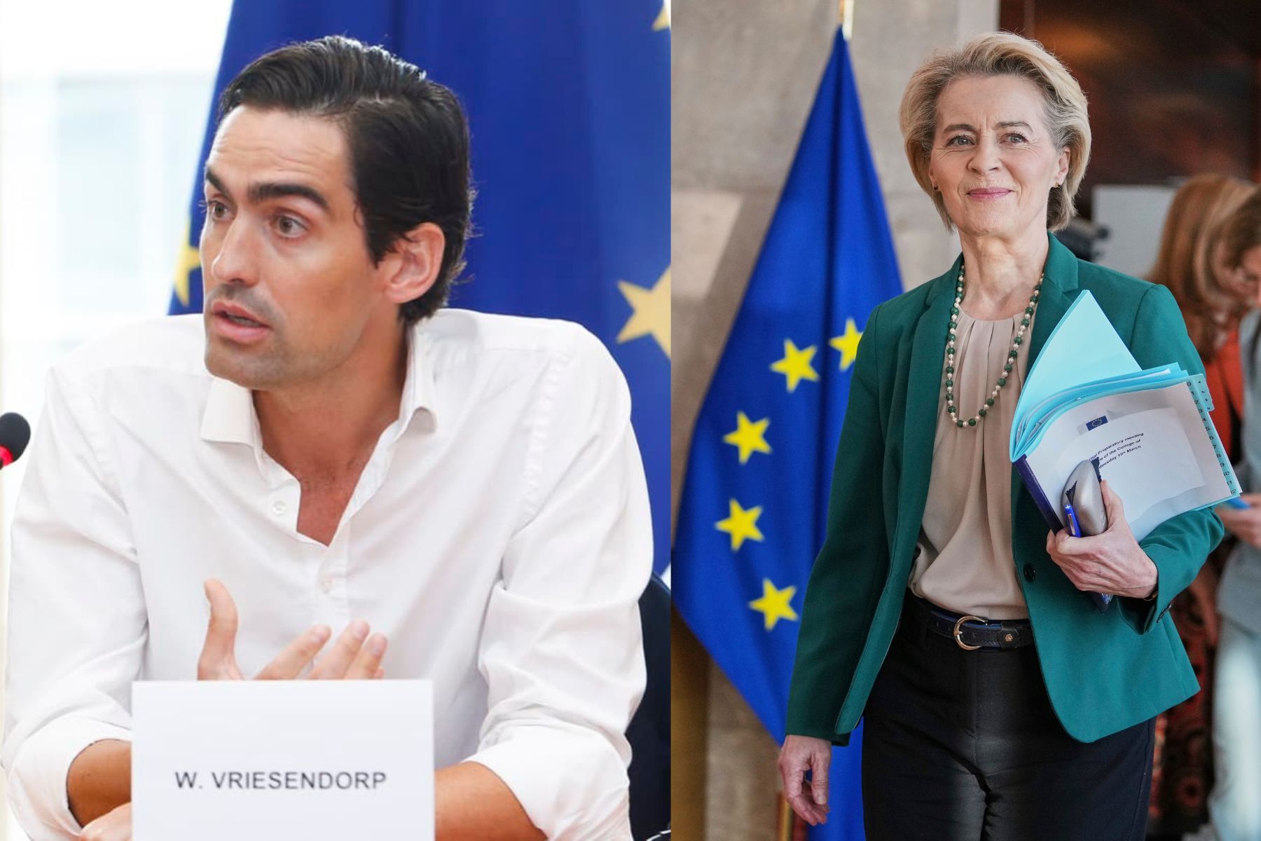 Willem Vriesendorp, medgrundare av Norrsken Brussels och EU-kommissionens ordförande Ursula von der Leyen. Foto: Pressbilder.