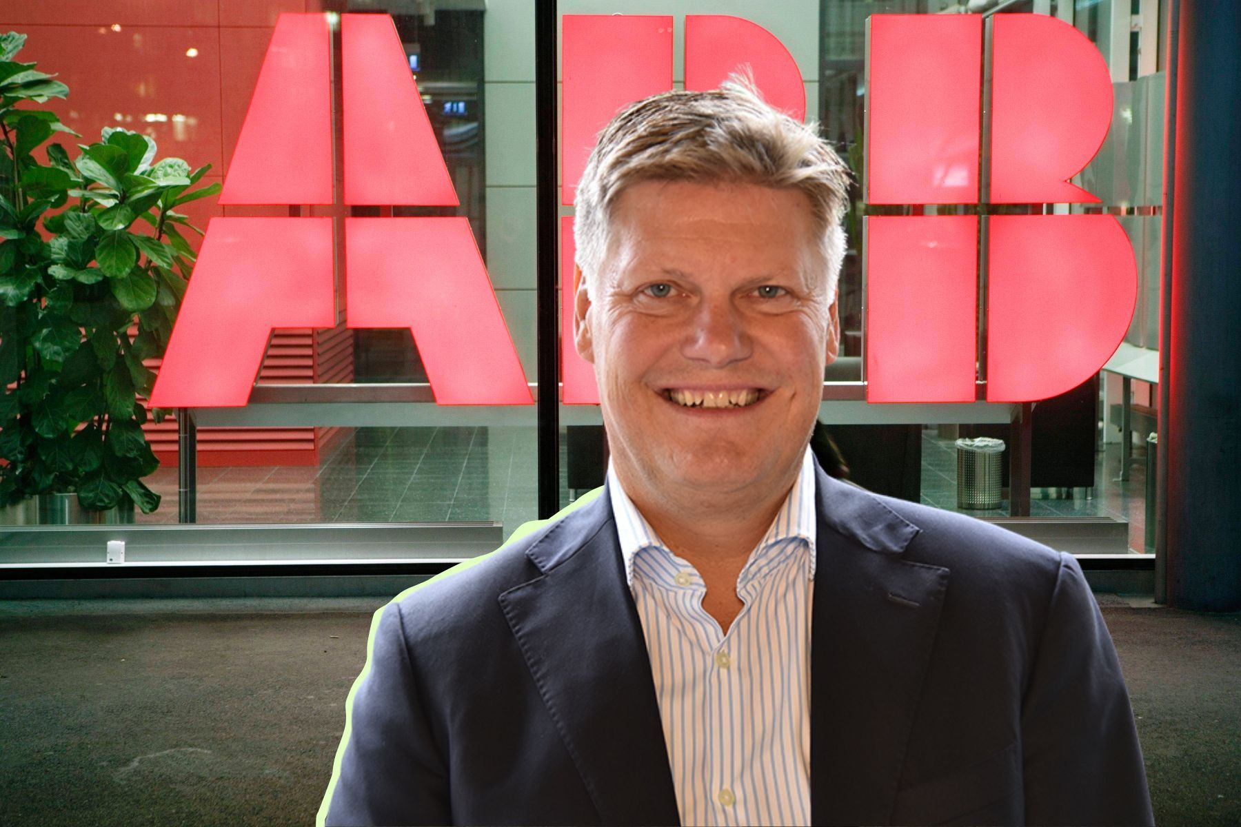 Per Erik Holsten, divisionschef för Energy Industries på ABB. Foto: Gaetan Bally/AP/TT / pressbild (montage)