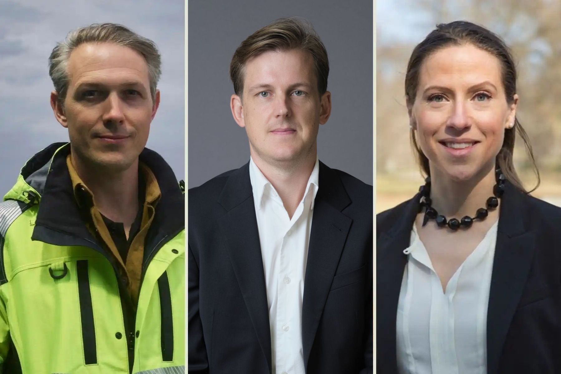 Patrik Möller, Sebastian Ljungwaldh och Catharina Belfrage Sahlstrand på Corpower Ocean. Foto: pressbilder.