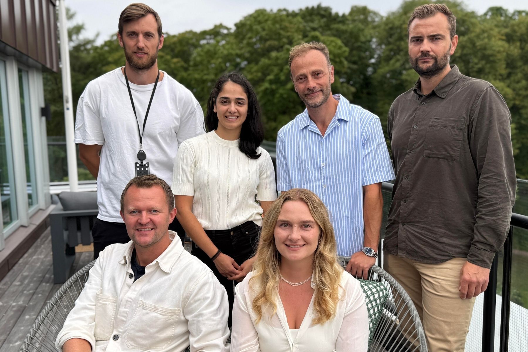 Markus Øverli, CTO och medgrundare Morescope, Sheri Shamlou, COO och medgrundare Morescope, Joachim Nahem Executive Chairman och medgrundare Position Green, Ulf Johansen, CSO och medgrundare Morescope. Foto: Pressbild.
