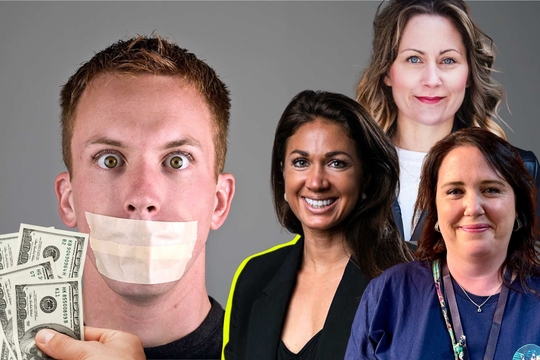 Sofia Muhrbeck, Novare Interim & Recruitment, Sara Grundberg, PR-expert och Shaena Harrison, Tjena. Foto: pressbilder/Canva.