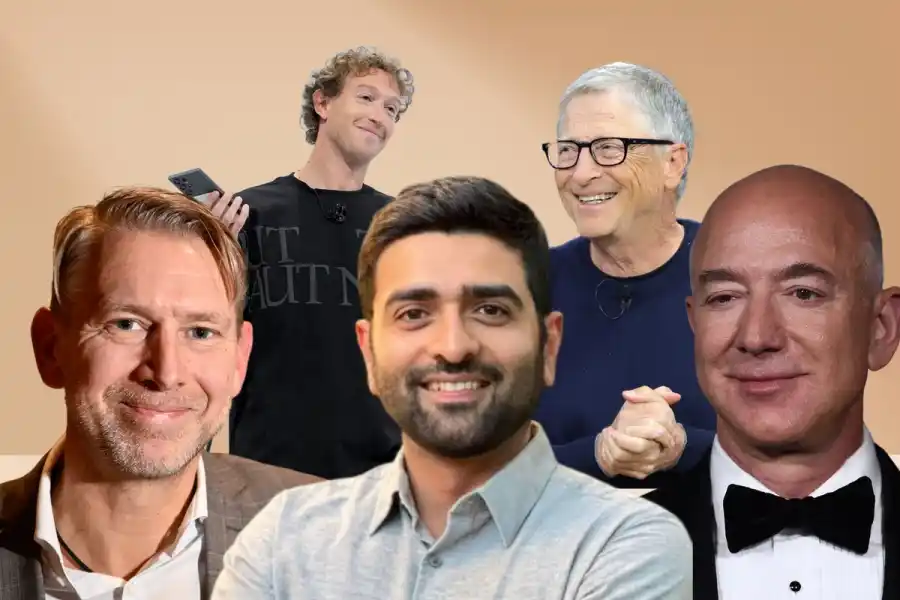 Peter Carlsson och Siddharth Khullar, grundare av Air machina som backas av bland annat Mark Zuckerberg, Bill Gates och Jeff Bezos. Foto: Pressbilder.