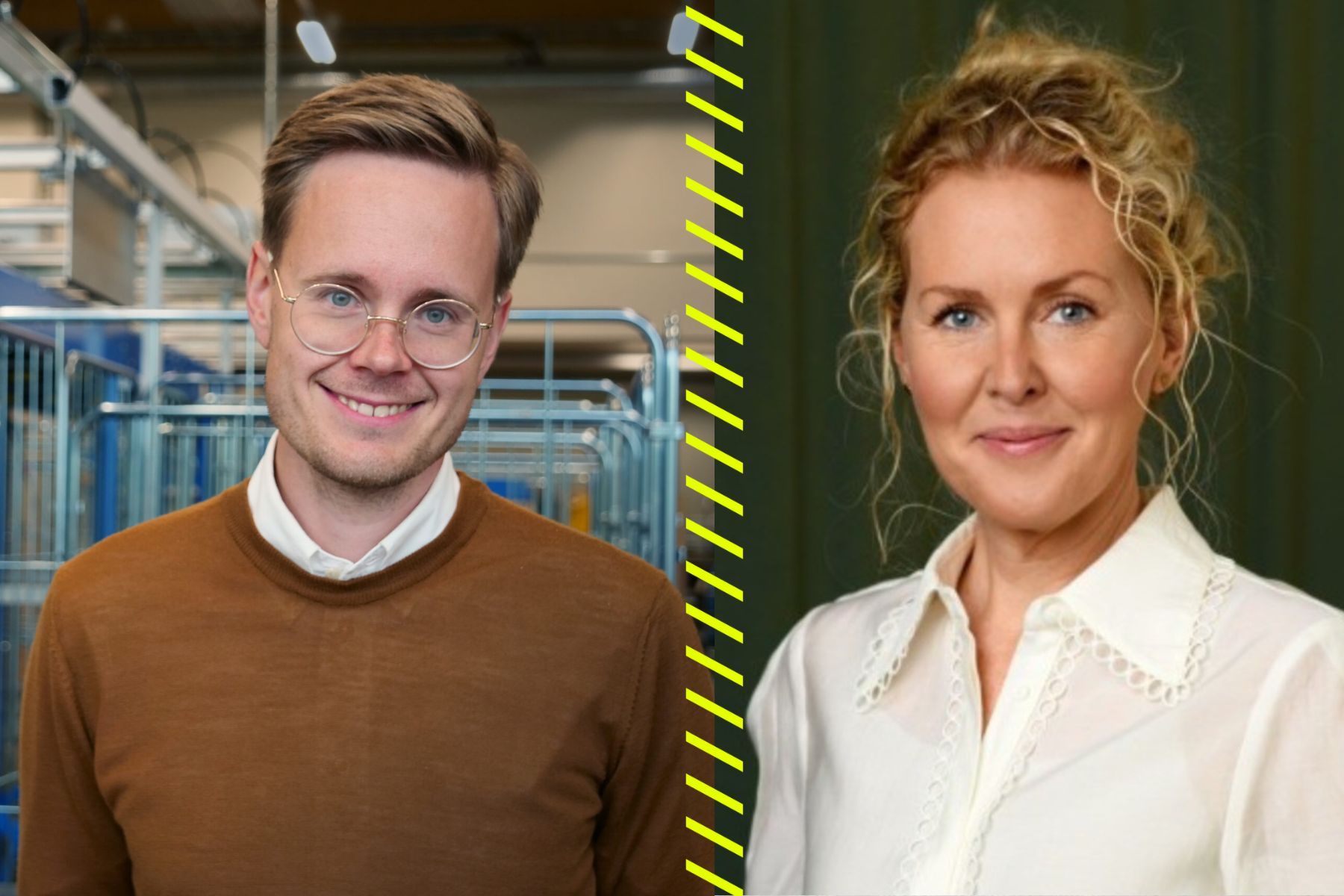 Markus Danell, verksamhetsledare på Wargön Innovation och Linda Bohlin Trajkovski, vd på Innovatum. Foto: Filippa Bohlin/Pressbild.