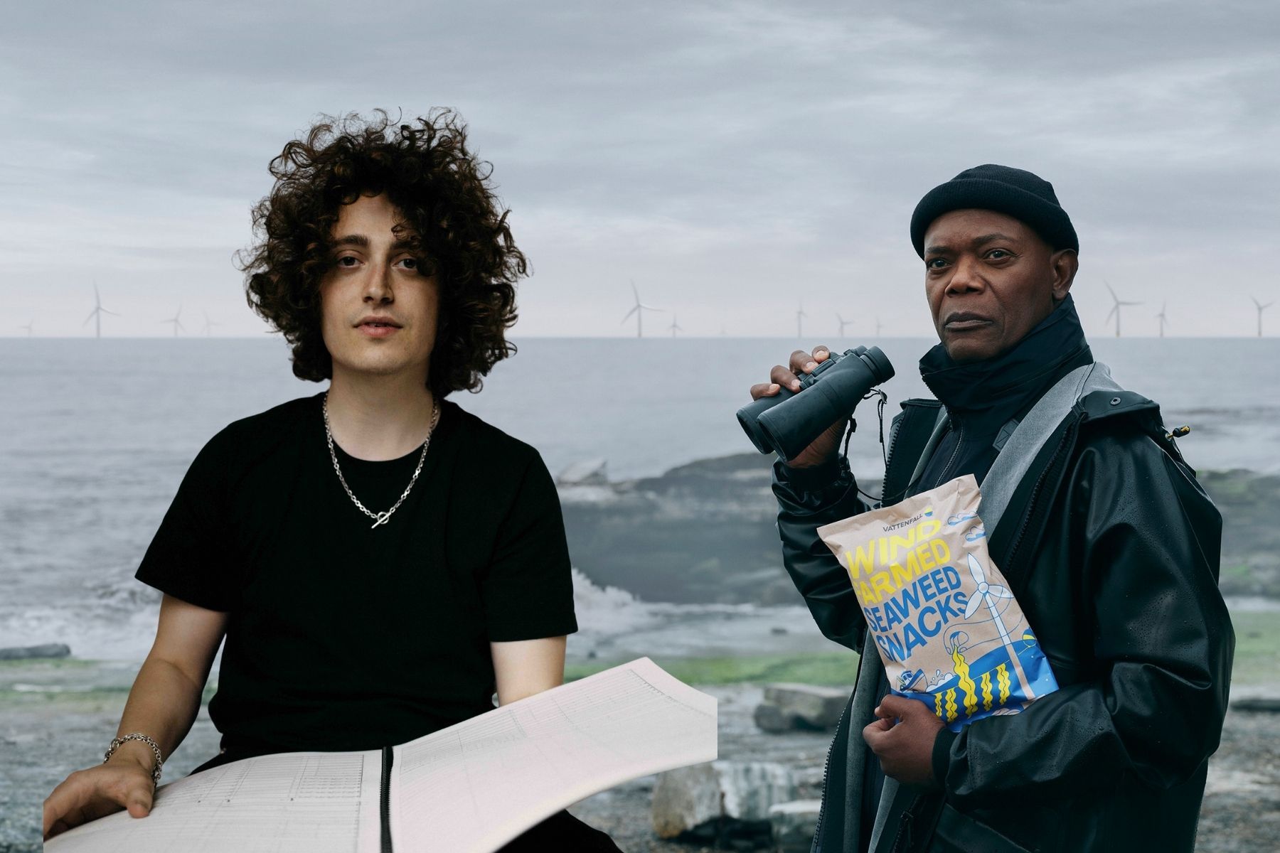 Jacob Mühlrad och Samuel L. Jackson. Foto: Pressbild/Vattenfall