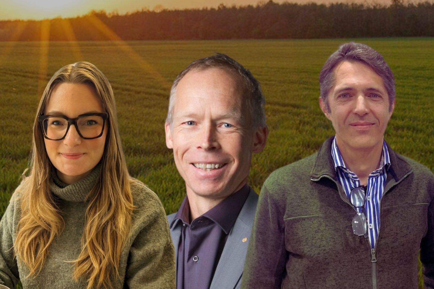 Adjani Isabelle, Johan Rockström och Gustaf Forsberg. Foto: pressbilder / Impact Loop.