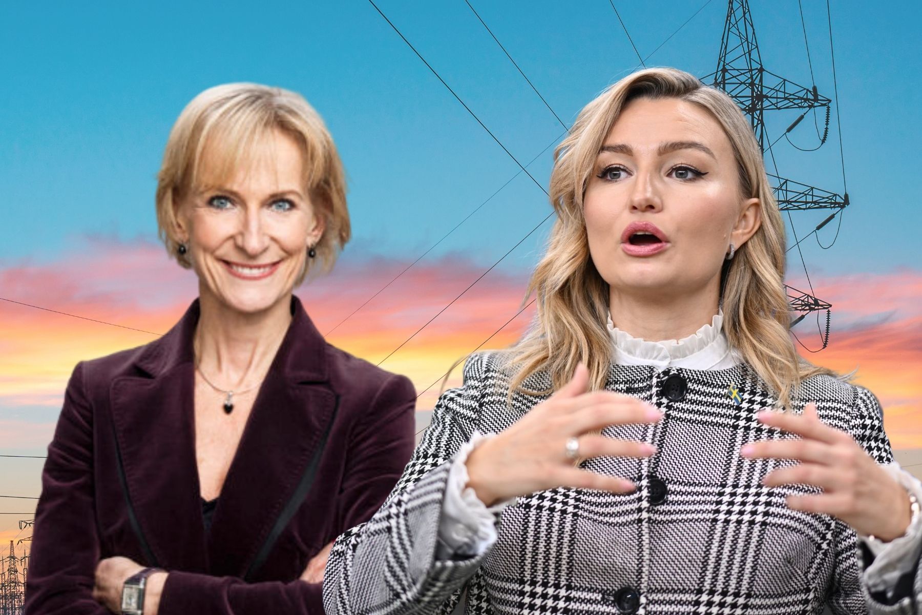 Industrisamordnaren Kristina Alvendal för förlängt förtroende av energiminister Ebba Busch (KD). Foto: TT / Pressbilder (montage).