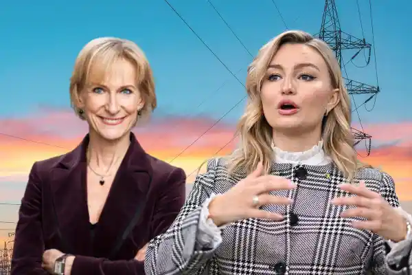 Industrisamordnaren Kristina Alvendal för förlängt förtroende av energiminister Ebba Busch (KD). Foto: TT / Pressbilder (montage).