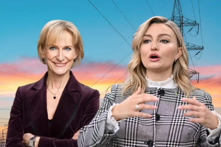 Industrisamordnaren Kristina Alvendal för förlängt förtroende av energiminister Ebba Busch (KD). Foto: TT / Pressbilder (montage).