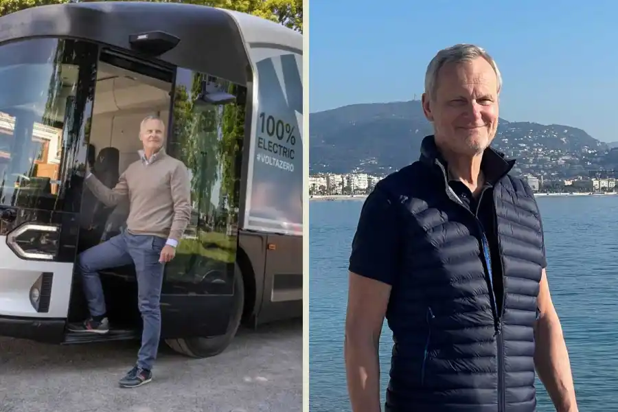 Volta Trucks grundare Carl-Magnus Norden. Foto: Cornelia Jönsson/TT och privat.