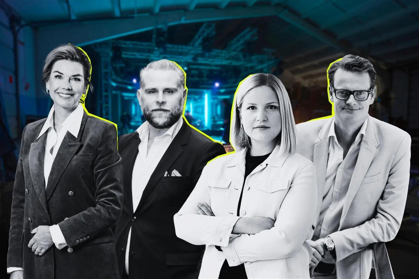 Sofia Larsen och Martin Kits, Svensk Handel, Arba Kokalari, Europaparlamentet (M) och Per Schlingmann, föreläsare. Foto: Press, Europaparlamentet/Stavros Tzovaras och Ulrika Vendelbo.