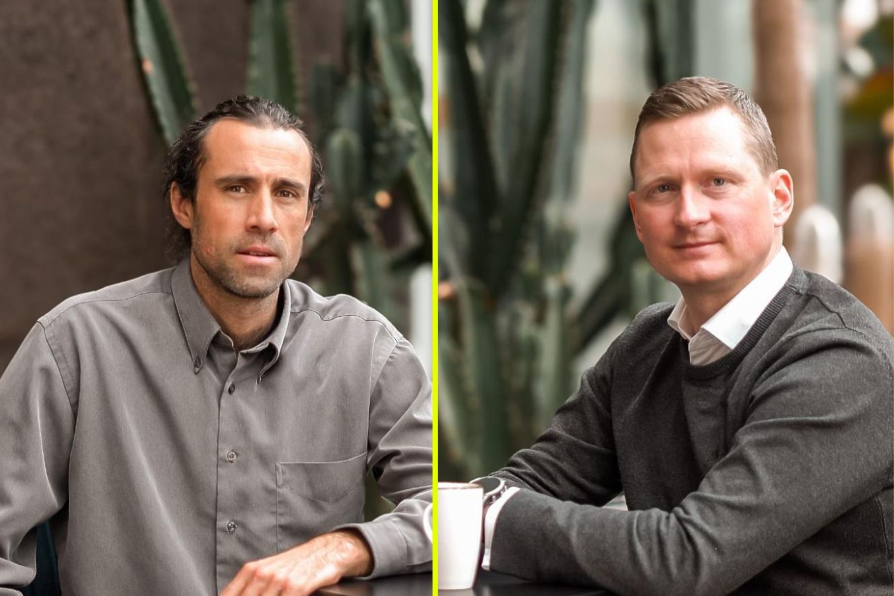 CheckWatts vd Dan-Eric Archer och Emaldos vd Steffen Bjerregaard. Foto: pressbild.