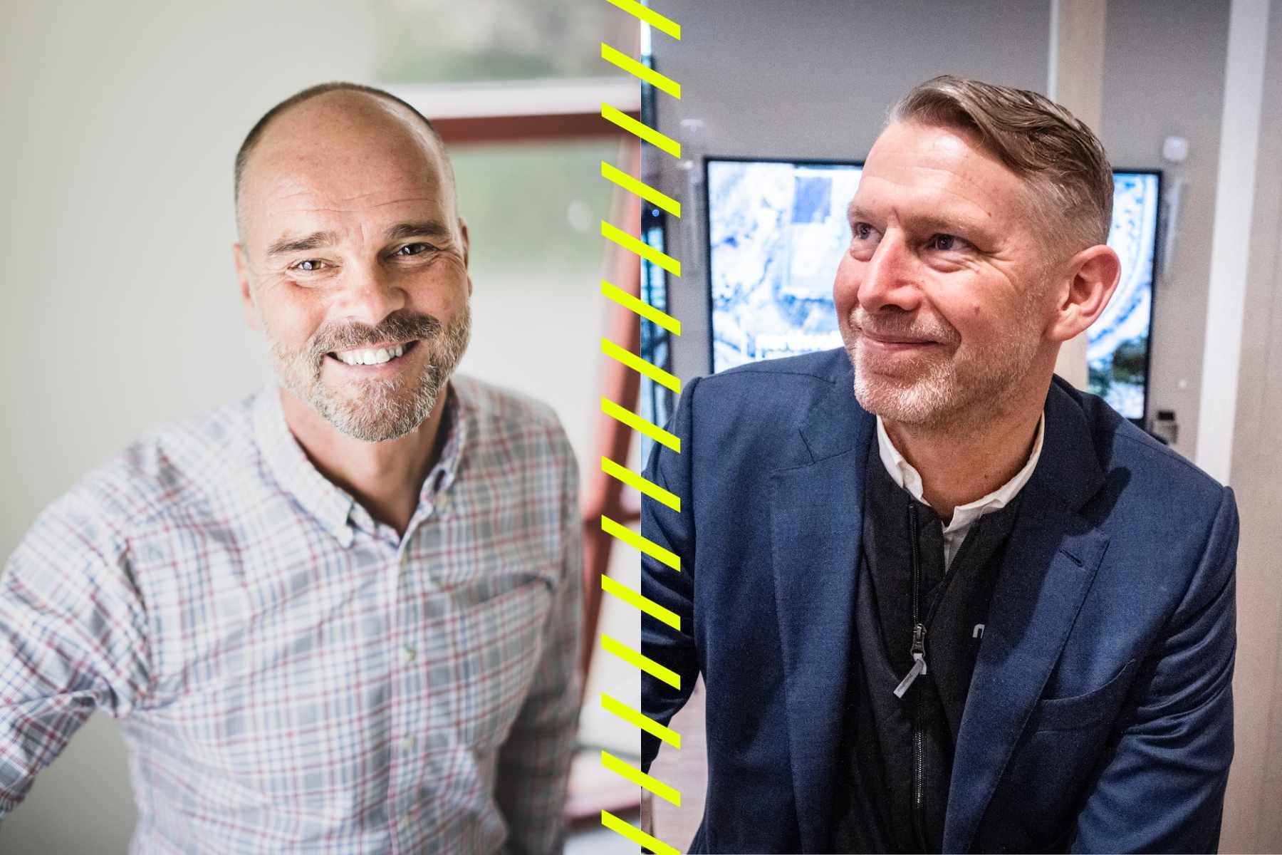 Björn Mårlid, Altris och Peter Carlsson, Northvolt. Foto: pressbild och Magnus Hjalmarson Neideman/TT.