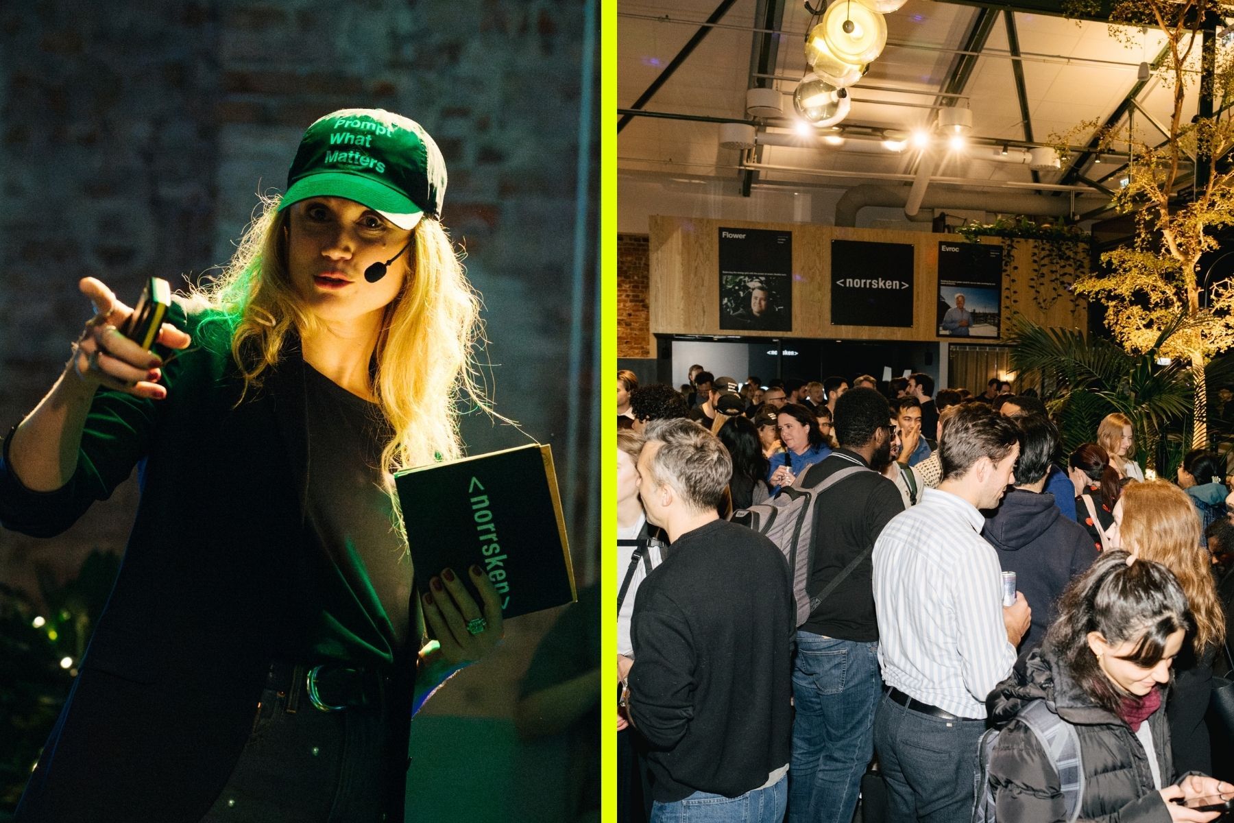 Judith Wolst på Norrskens fixathon "Prompt what matters". Foto: Adrian Pehrson.