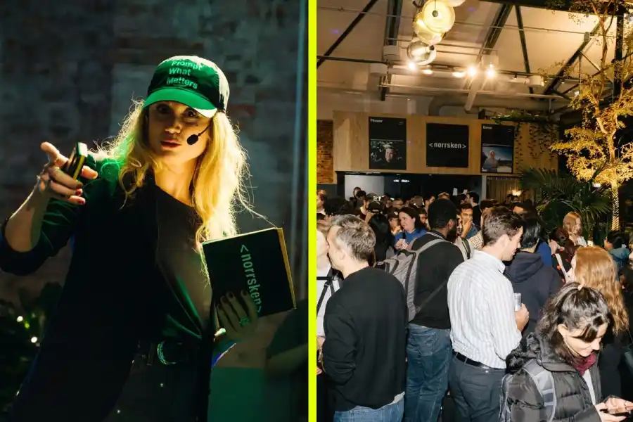 Judith Wolst på Norrskens fixathon "Prompt what matters". Foto: Adrian Pehrson.