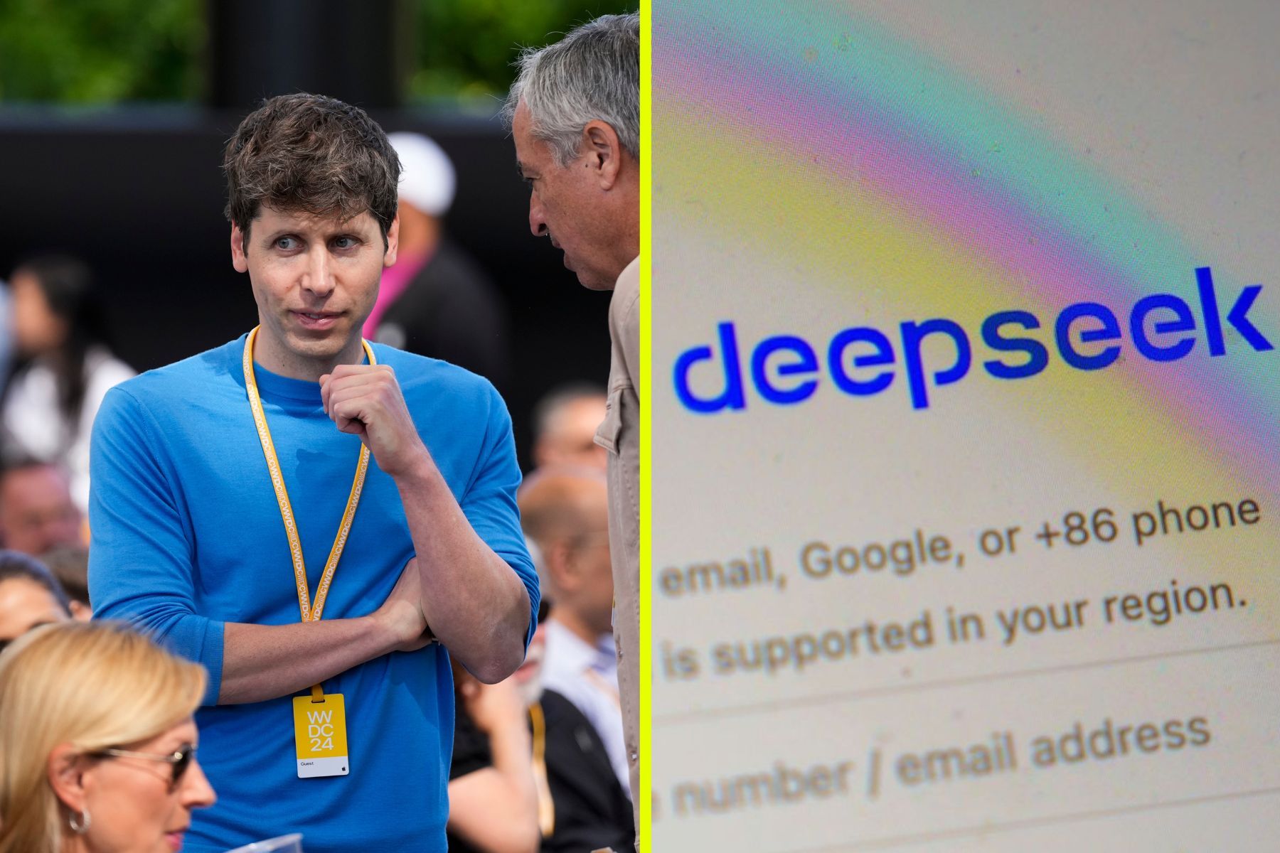 Sam Altman, vd för Open AI som nu får en energisnål utmanare i form av kinesiska Deepseek. Foto: TT/AP.