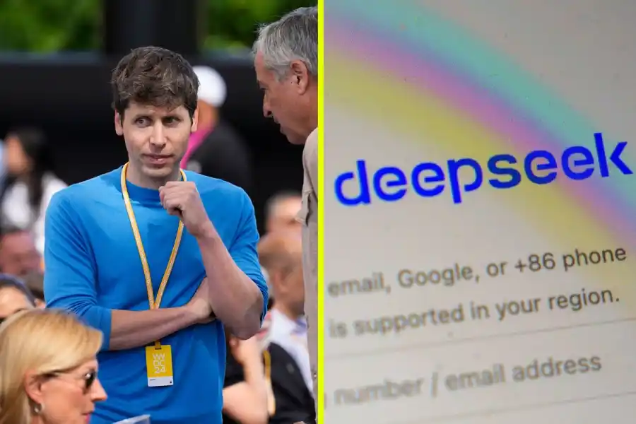 Sam Altman, vd för Open AI som nu får en energisnål utmanare i form av kinesiska Deepseek. Foto: TT/AP.