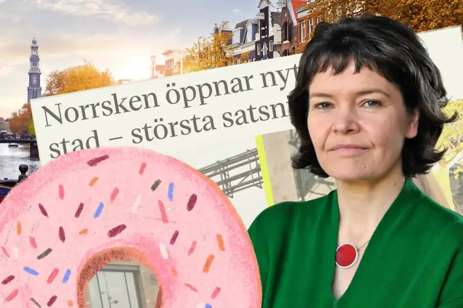 Kate Raworth, ekonom och författare till boken Doughnut Economics. Foto: Roman Krznaric/press. Collage av Impact Loop.