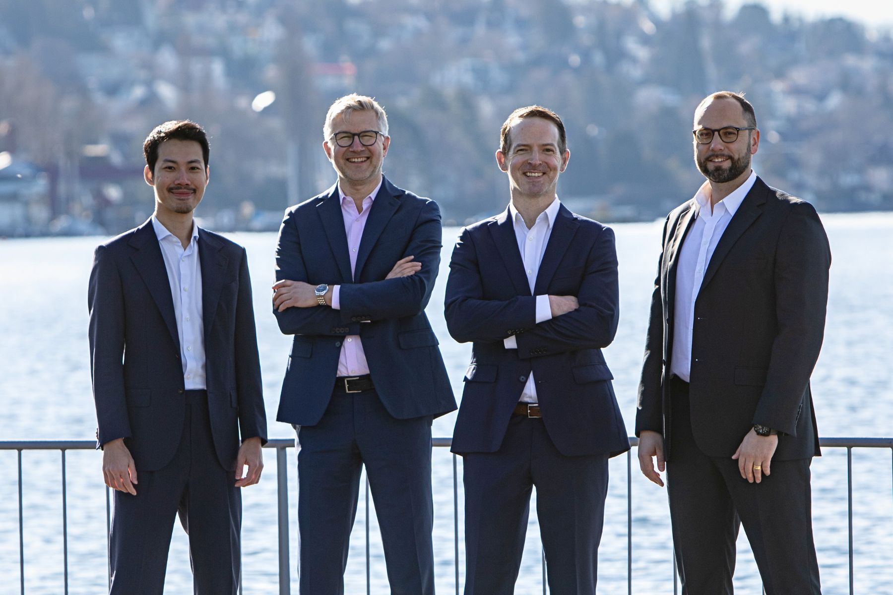 Emerald Technology Ventures' Kelven Lam (left), Helge Daebel, Clayton MacDougald and Michal Natora. Supplied