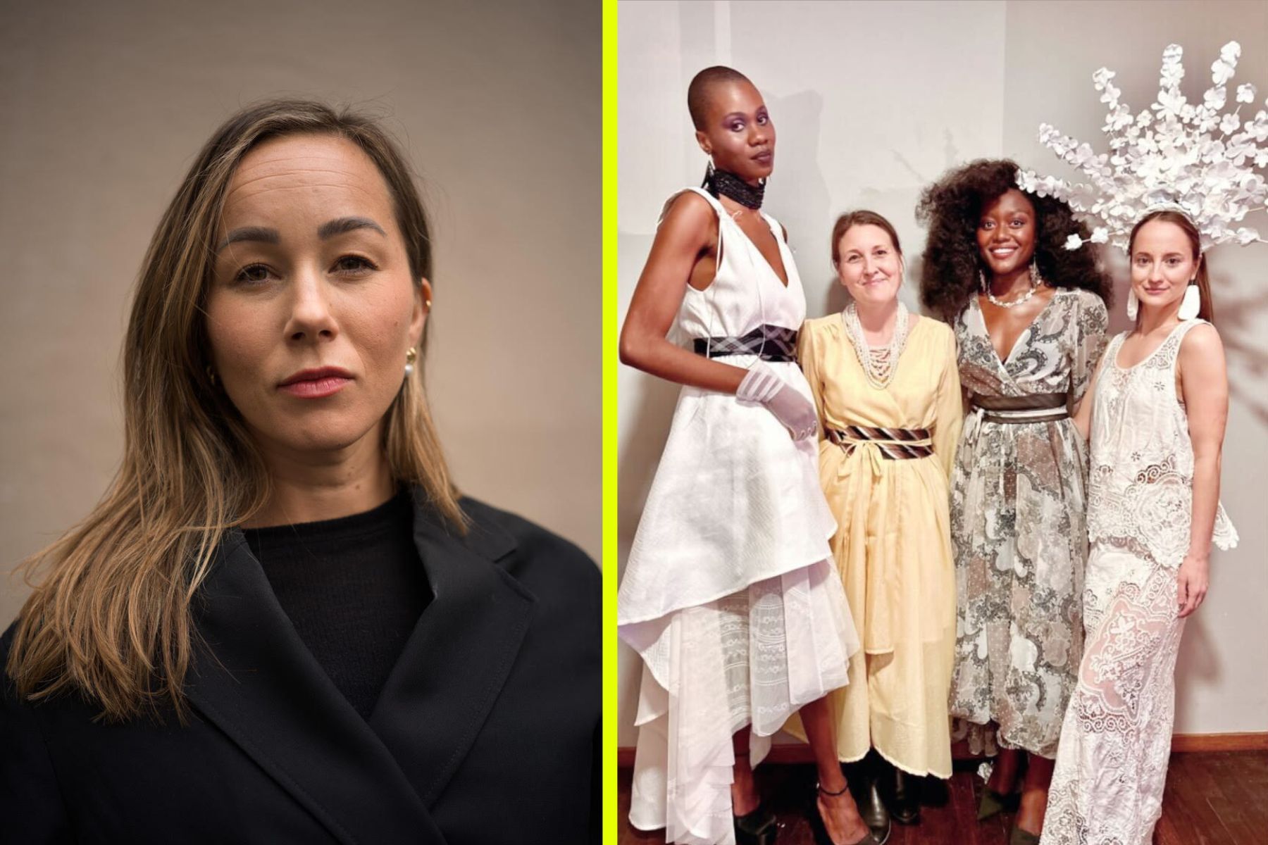 Johanna Mörk, vd på Tini och Hanna Westergren (i gul klänning) på Raori. Foto: Pressbilder.