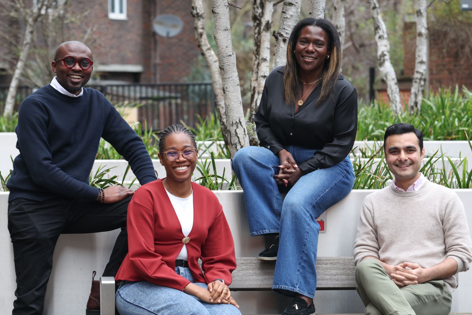 From left to right: Seyi Owolawi, Kelechi Achinonu, Anu Adebajo, Shayan Roy Chowdhury. Image supplied