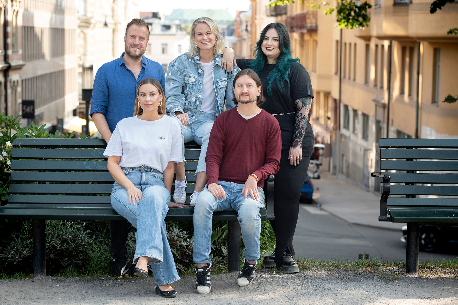 Christian von Essen, Emelina Seppänen, Camilla Bergman, Johann Bernövall och Diana Demin. Foto: Jonas Borg