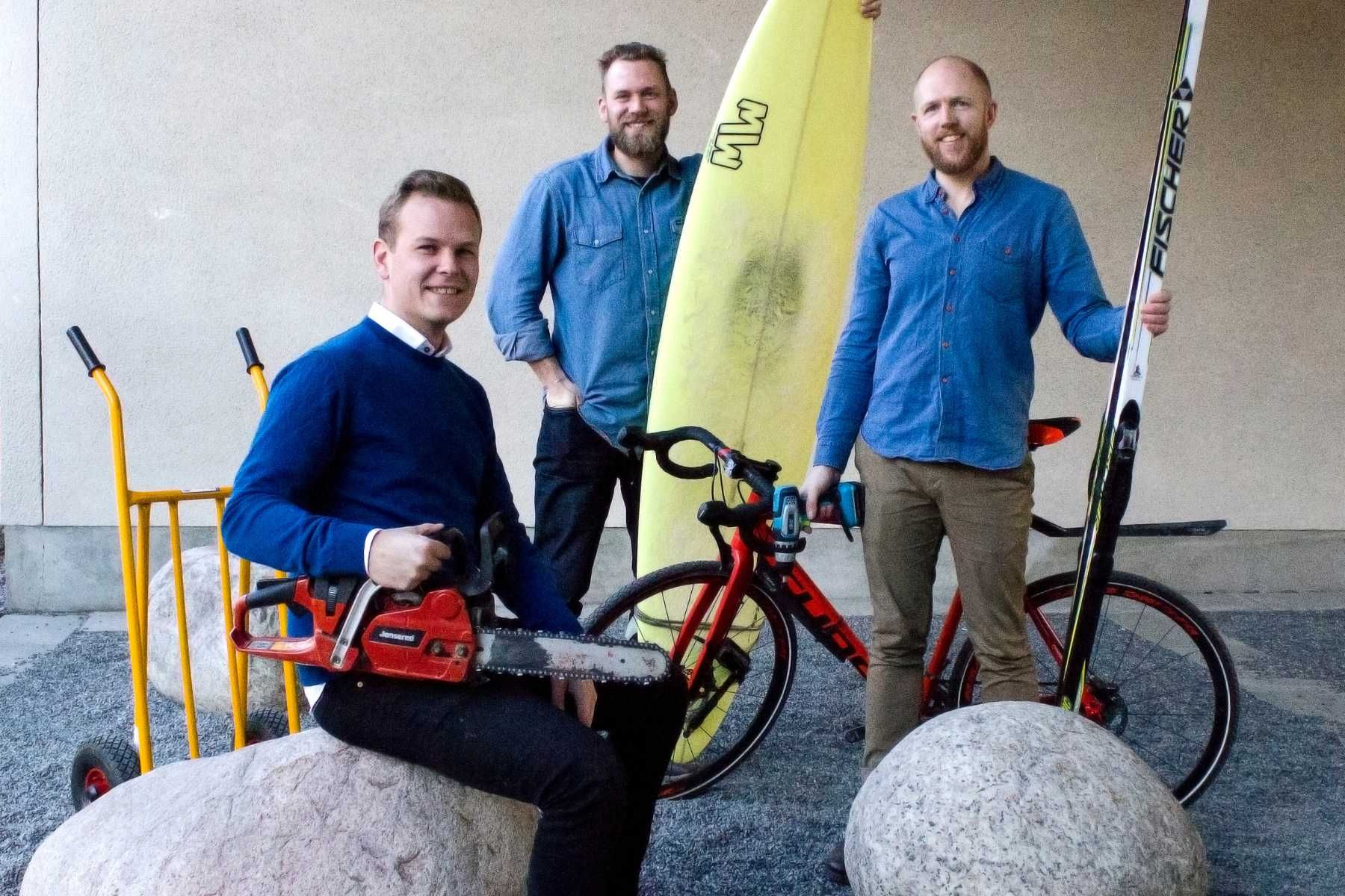 Hygglos grundare Henrik Fräsén, Axel Hellström och Ola Degerfors. Foto: press.