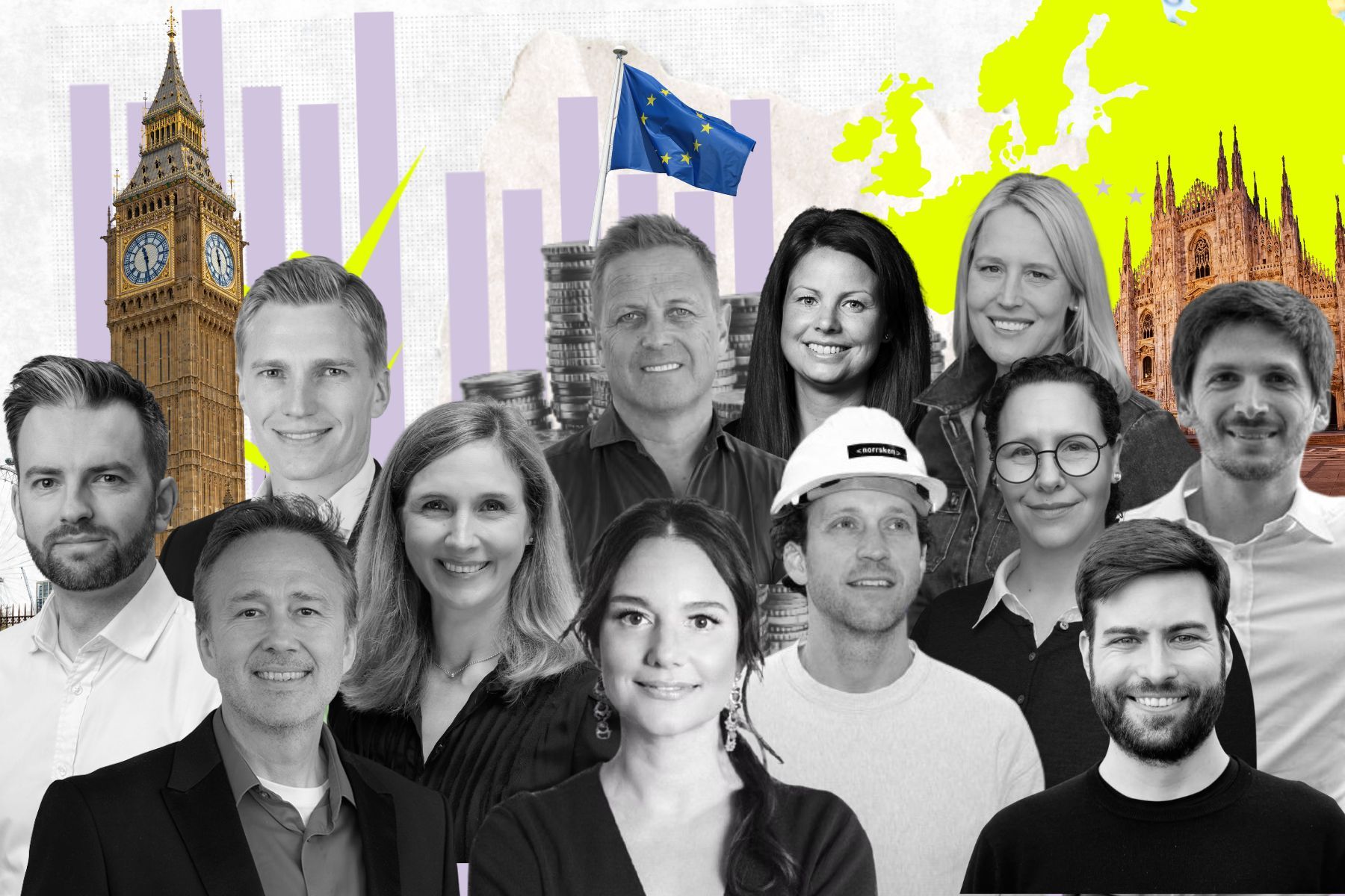Some of the founders and investors mentioned in this deep dive. Full names below. Credit: Press photos/Impact Loop design